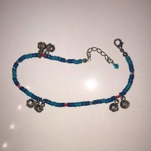 Charm bracelet or anklet, 11 inches long